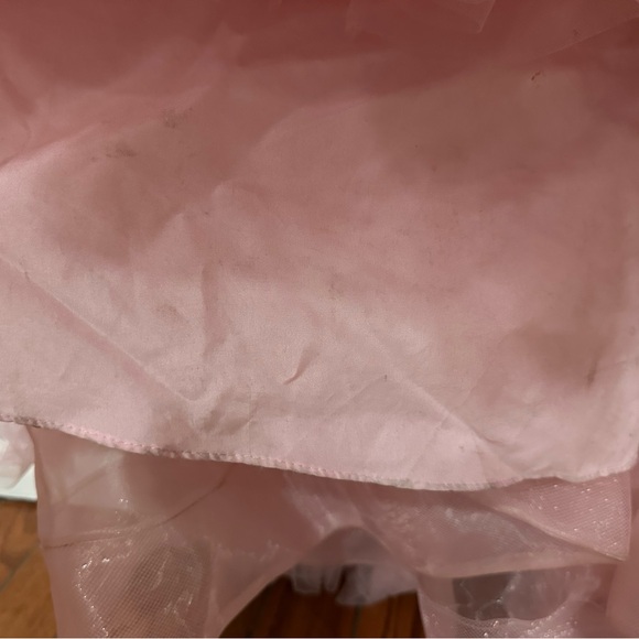 Sherri Hill 54906 Off shoulder Ruffle Skirt Corset Bodice Gown Prom Pink sz 4 - Picture 5 of 10